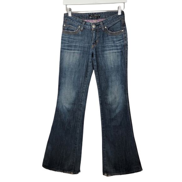 LEVI'S "Perfect Body Lady Style" Y2K Low Waist Boot Jeans Size 28 VINTAGE - Picture 2 of 11